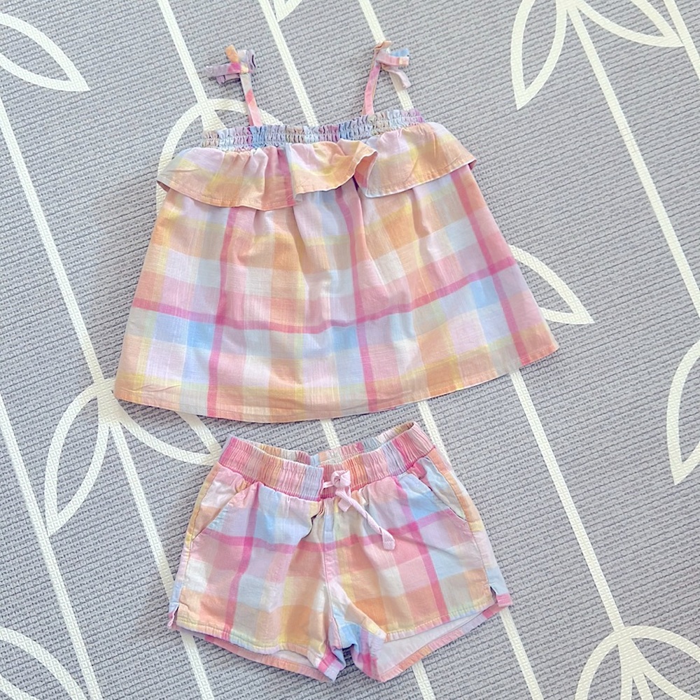 It is cute matching set. My daughter worn it only once. It is like brandnew.